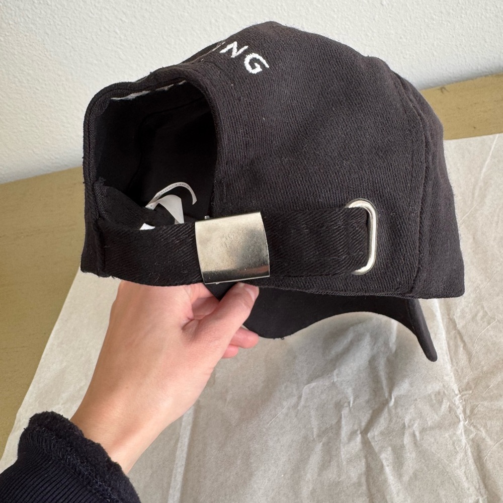Anine Bing Sport Jeremy Vintage Washed Black Baseball Cap Hat - Picture 6 of 12
